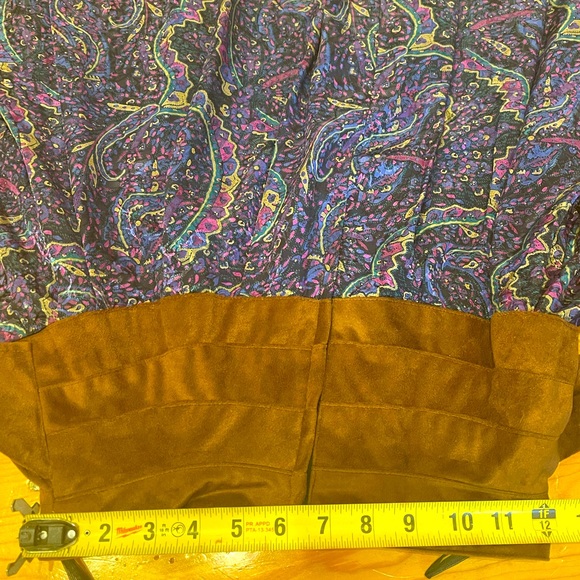 Gorgeous Japanese designer paisley purple, and brown skirt w/matching blouse SzM - Picture 13 of 16